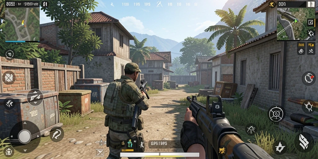 Screenshot dari gameplay menegangkan di 8055.