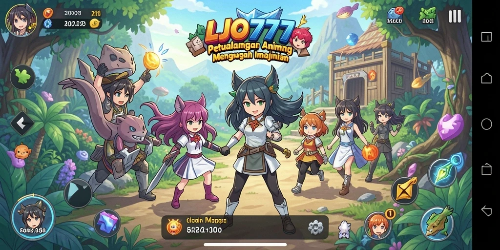 Tampilan menarik dari gameplay LJO777 yang penuh aksi Anime.