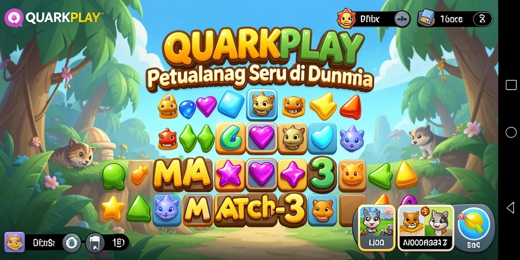 Tampilan menarik dari gameplay <strong>QUARKPLAY</strong> yang mempesona dan penuh warna.
