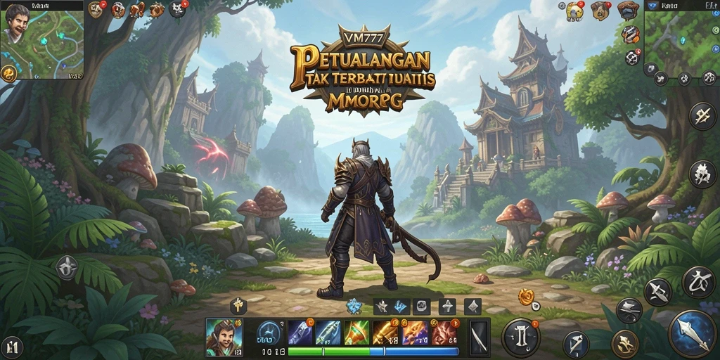 Screenshot gameplay VM777 yang menunjukkan aksi seru dalam pertarungan MMORPG.